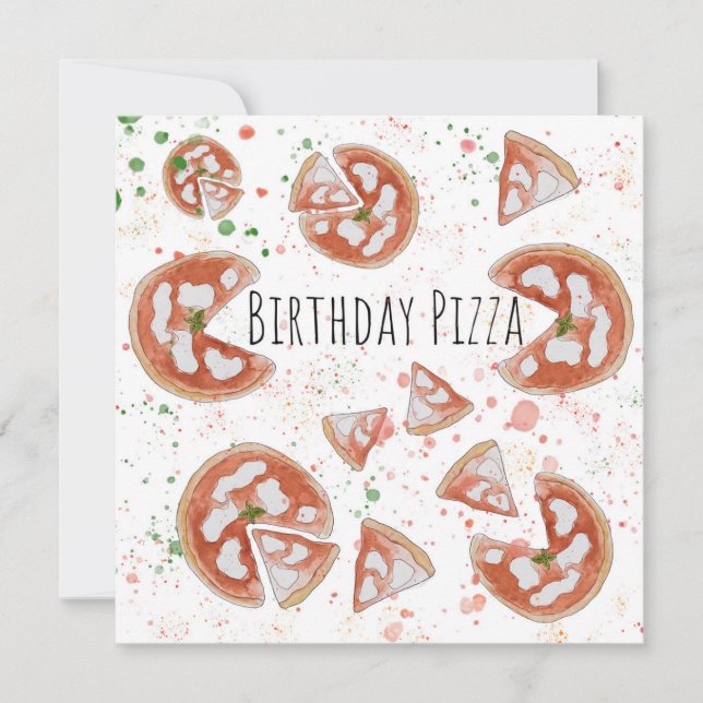 Pizza birthday card (Front)