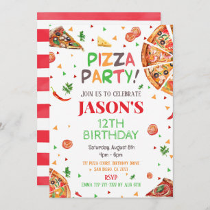 Pizza Birthday Invitation