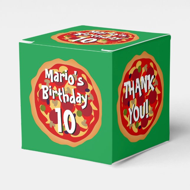 Pizza Birthday party favour mystery box for kids (Front Side)