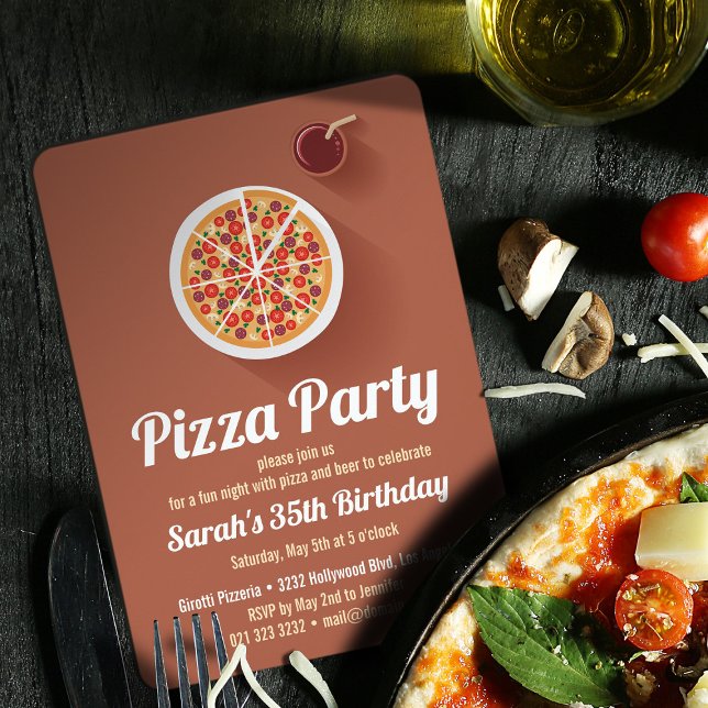 Pizza Birthday Party Invitation (Creator Uploaded)