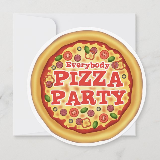 Pizza Birthday Party Invitations (Front)