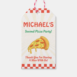 Pizza Birthday Party Tag Label