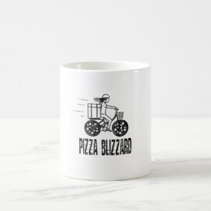 Pizza Blizzard Bike Courier Driver Coffee Mug