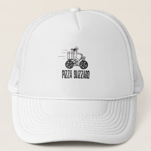 Pizza Blizzard Bike Courier Driver Trucker Hat