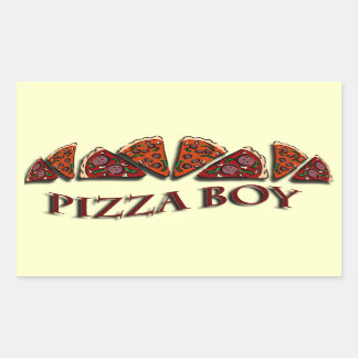 Pizza Boy Rectangular Sticker