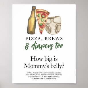 Pizza, Brews and Diapers How big is mummy's belly Poster