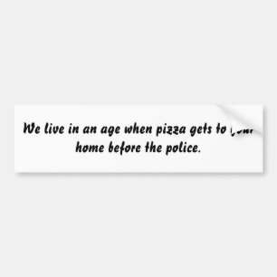 pizza bumper sticker