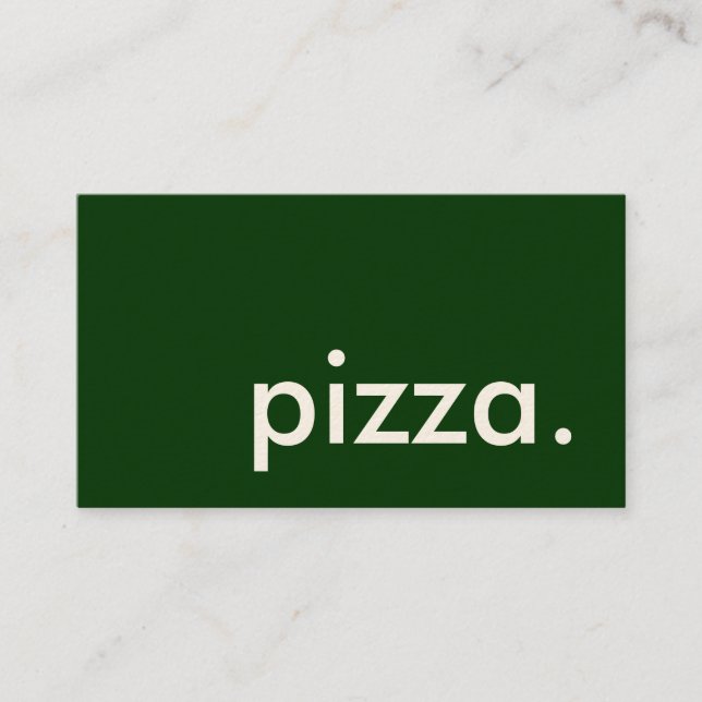 pizza. business card (Front)