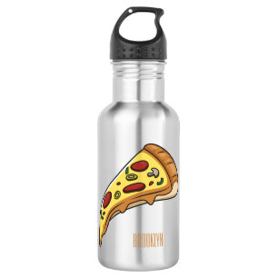 Pizza cartoon illustration 532 ml water bottle