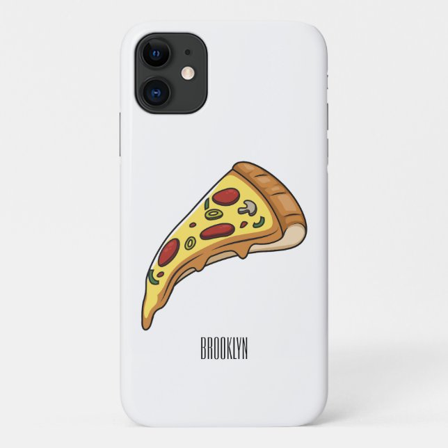 Pizza cartoon illustration Case-Mate iPhone case (Back)