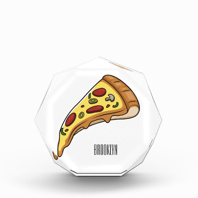Pizza cartoon illustration  photo block (Front)