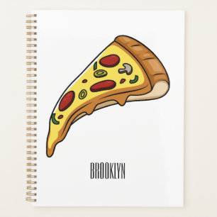 Pizza cartoon illustration planner