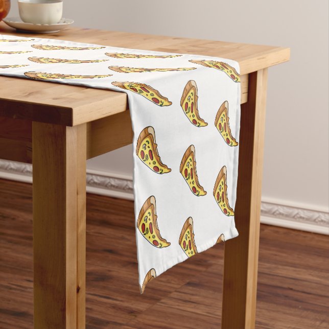 Pizza cartoon illustration  short table runner (In Situ)