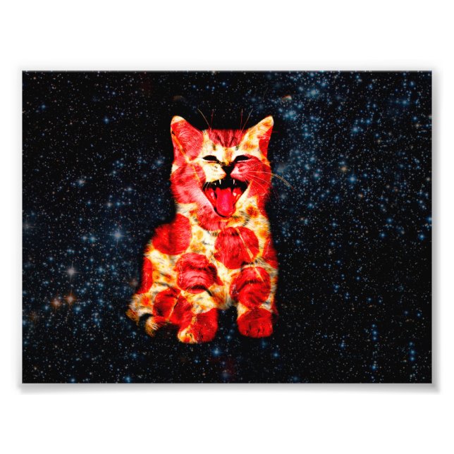 Pizza cat in space photo print (Front)