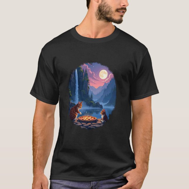 Pizza Cat Lover T-Shirt (Front)