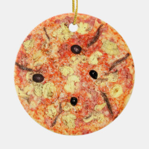 Pizza Ceramic Ornament