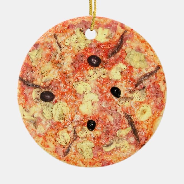 Pizza Ceramic Ornament (Front)