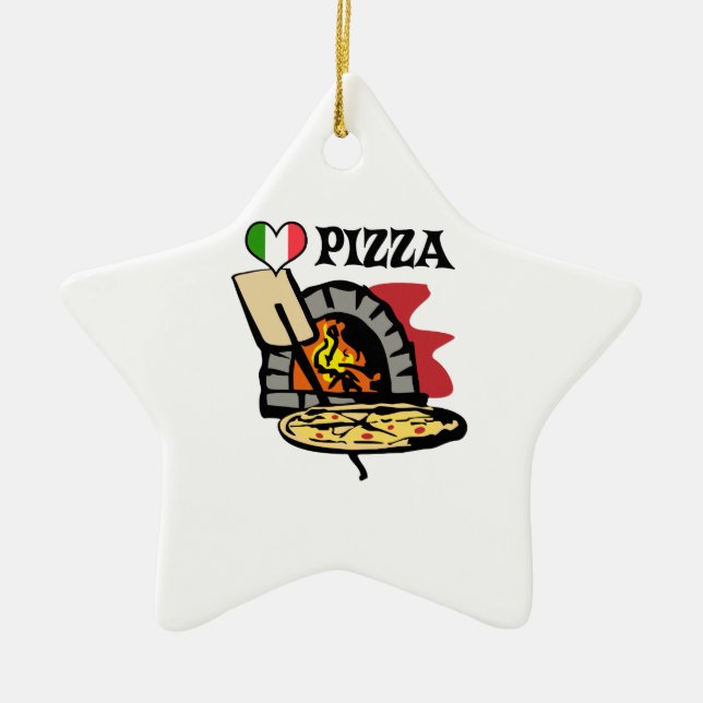 PIZZA CERAMIC ORNAMENT (Front)