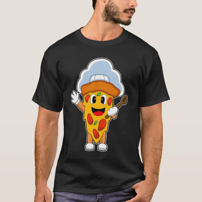 Pizza Chef Cooking spoon T-Shirt (Front)