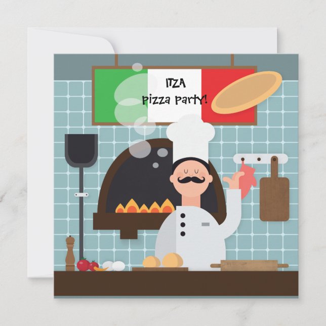 Pizza Chef Invitation (Front)