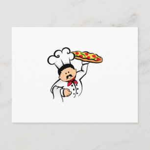 PIZZA CHEF POSTCARD