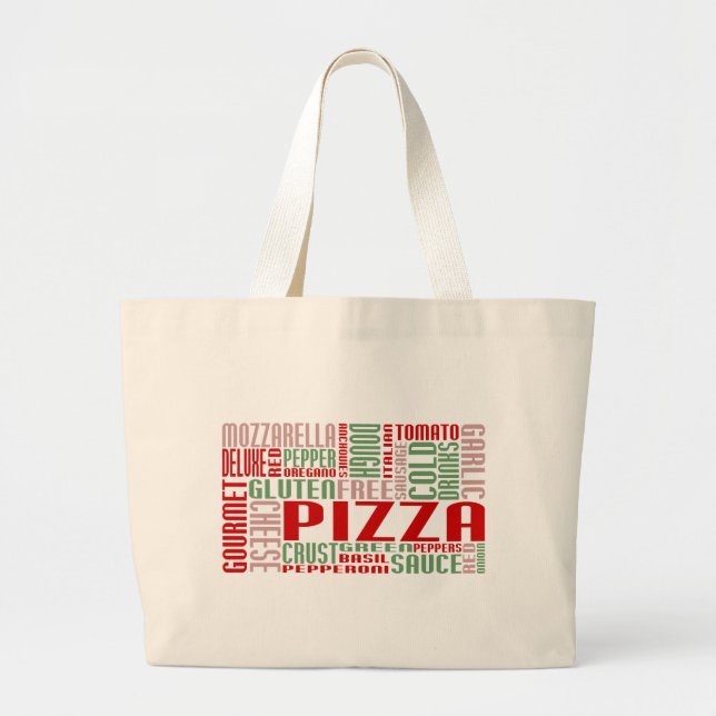 pizza chitChat Large Tote Bag (Front)