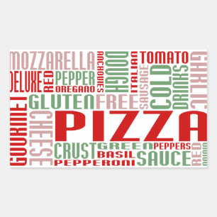 pizza chitChat Rectangular Sticker