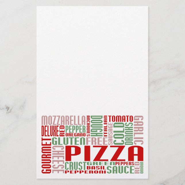 pizza chitChat Stationery (Front)