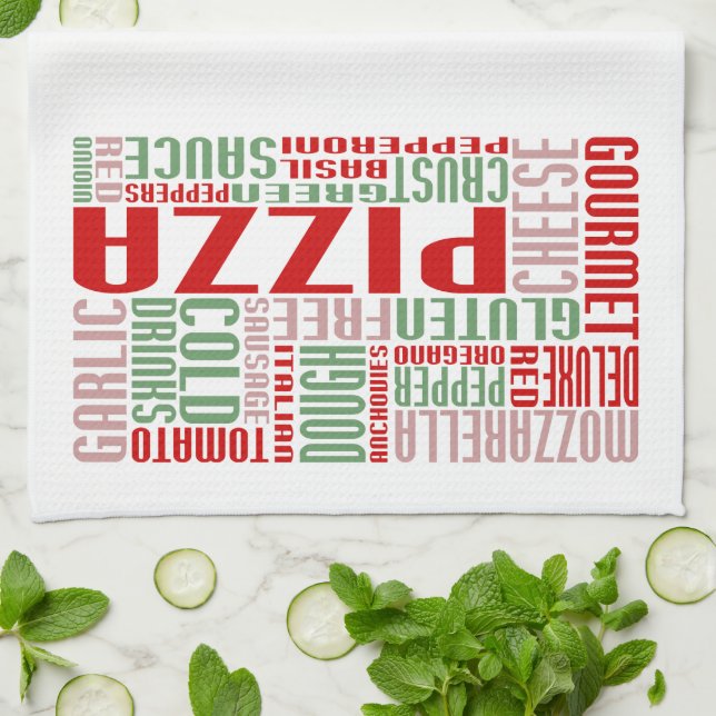 pizza chitChat Tea Towel (Folded)