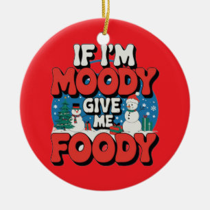 Pizza Christmas, Funny Foodie, White Elephant Gift Ceramic Ornament