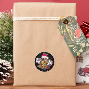 Pizza Christmas Tree - Funny Xmas Food Classic Round Sticker