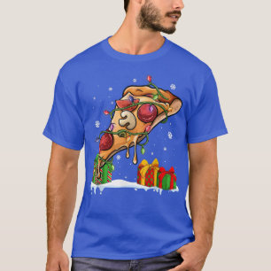 Pizza Christmas Tree Lights Pajama Merry Crustmas  T-Shirt