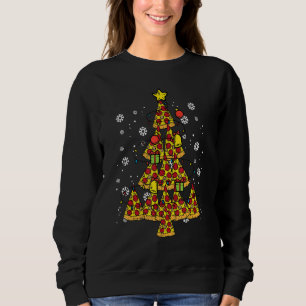 Pizza Christmas Tree Xmas Food  Men Women Kids Sweatshirt