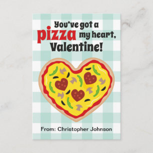 Pizza Classroom Valentine Cards for Kids