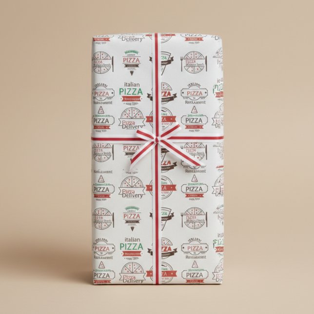 Pizza Collection Wrapping Paper Sheets (Perfect for birthdays, parties, and pizza lovers.)