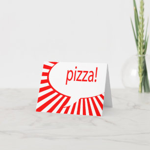 pizza! : comic speech bubble invitation