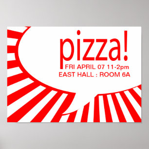 pizza! : comic speech bubble poster