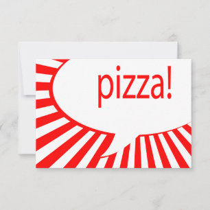 pizza! : comic talking bubble invitation