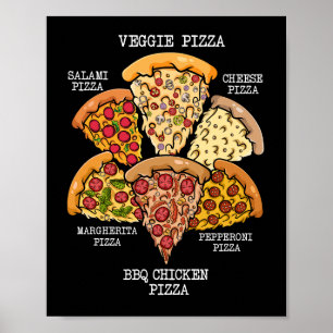 Pizza Connoisseur Italian Pizza American Pizza Poster