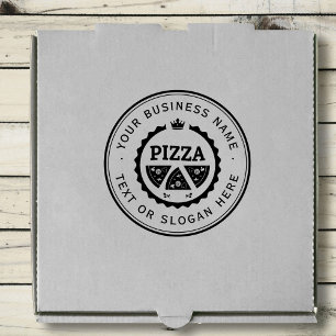 PIZZA  Custom Business Logo Large  Rubber Stamp