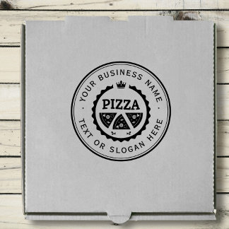 PIZZA  Custom Business Logo Large  Rubber Stamp