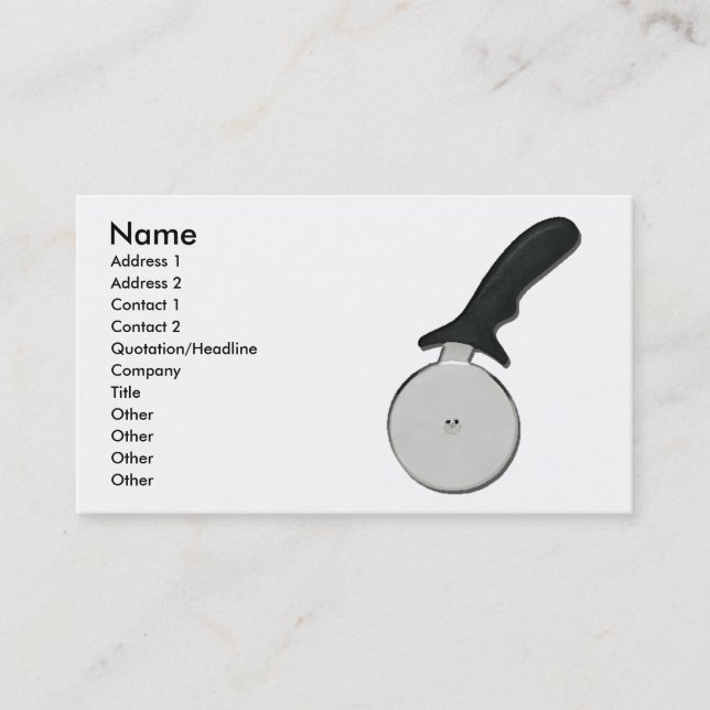 Pizza Cutter Profile Card Template (Front)