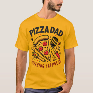 Pizza Dad Delivering Happiness Vintage Style Shirt