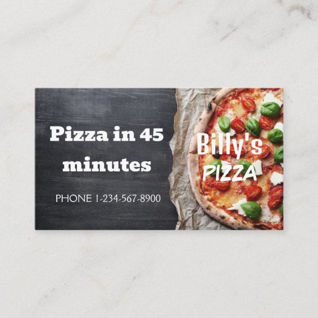 Pizza Delivery Discount Sale Offer Business Card (Front)