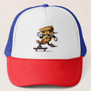 Pizza Delivery, Funny Pizza Skateboarding Trucker Hat