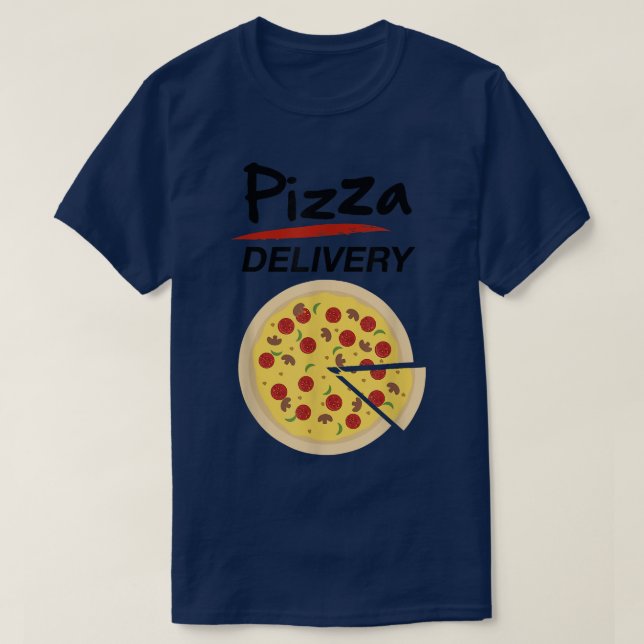 Pizza Delivery Group Costume Food Driver Halloween T-Shirt (Design Front)