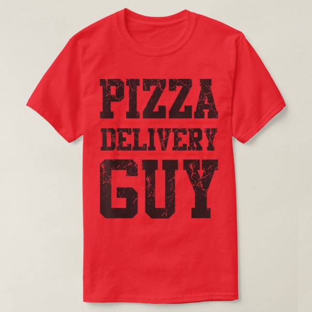 Pizza delivery guy matching pizza costume for men  T-Shirt (Design Front)