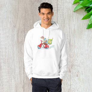 Pizza Delivery Guy on Red Scooter Hoodie