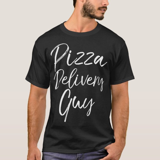 Pizza Delivery Guy Shirt for Men Funny Pizza Costu (Front)
