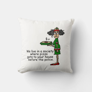 Pizza Delivery Humour Cushion